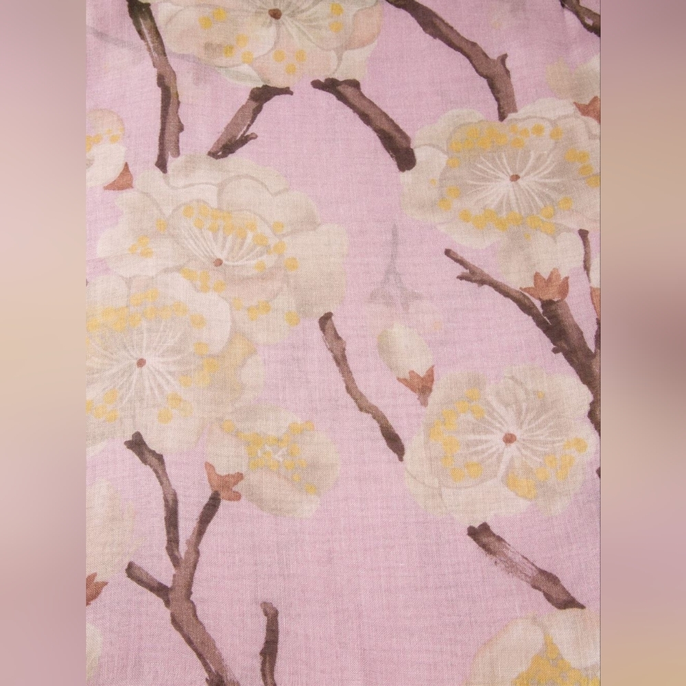 SOLD$2,590 OSCAR DE LA RENTA STUNNING CHERRY BLOSSOM SILK WOOL DRESS US 4 - Picture 6 of 16